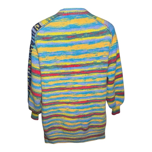 BDG Multicolor Maura Rainbow Knit Sunshine Colorful Oversized Spring Sweater - Picture 5 of 15